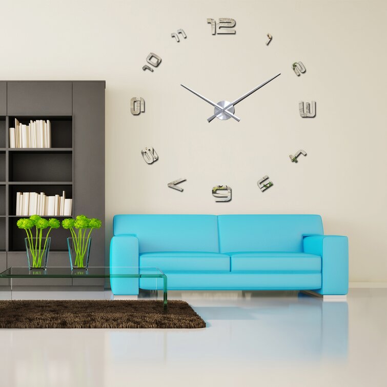 Ebern Designs Oversized Neidig 3D Giant 51.2" Wall Clock 