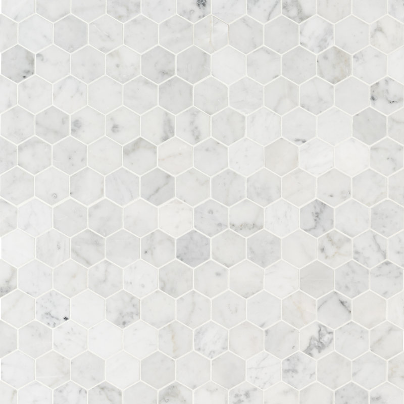 Msi Carrara 2 X Marble Honeycomb Mosaic Wall Floor Tile Honeycomb Mosaic Wall Floor Tile
