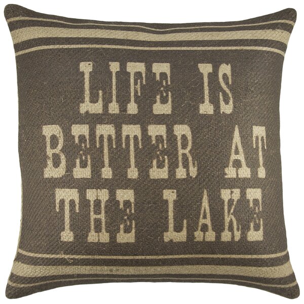 16x16 Multicolor Life Is Better At The Lake Vintage Lake Raburn Throw Pillow 