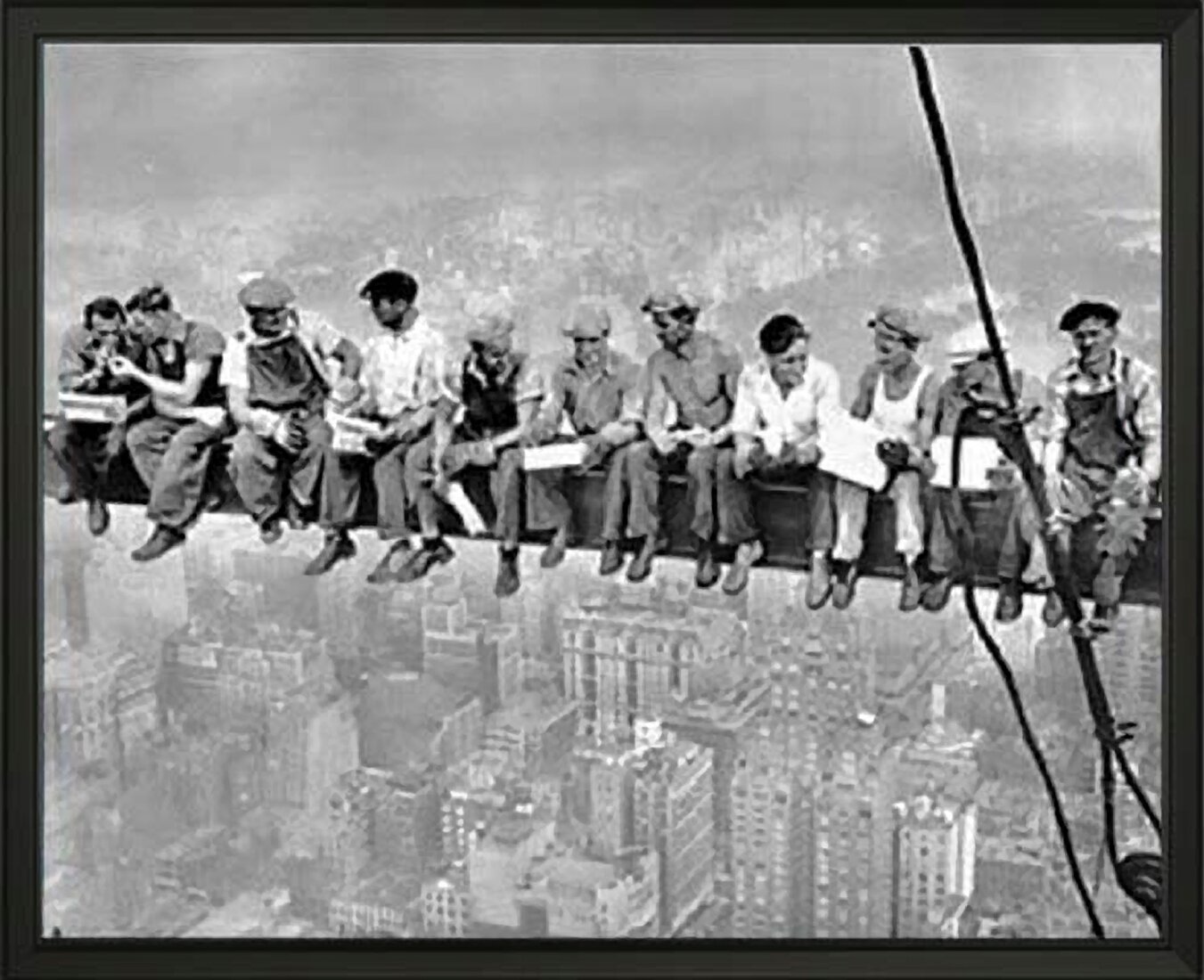 Ebbets 47.5x35.5 Vintage Photography Ironworkers New York City NYC Manhattan Buyartforless Large Lunch ATOP a Skyscraper 1932 by Charles C