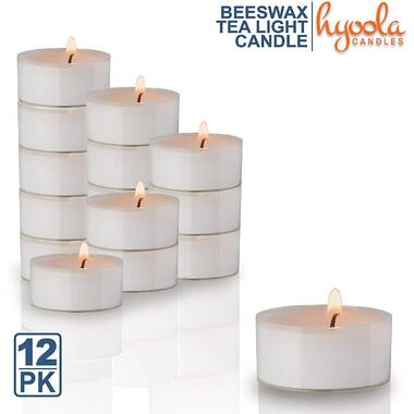 White Set of 36, 8 hour burn Unscented Tealight Candles with Clear Cup Color 