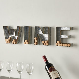 Wine Bottle Cork Holder Wayfair 4 Piece Wine Letter Set Cork Holder Wall Décor