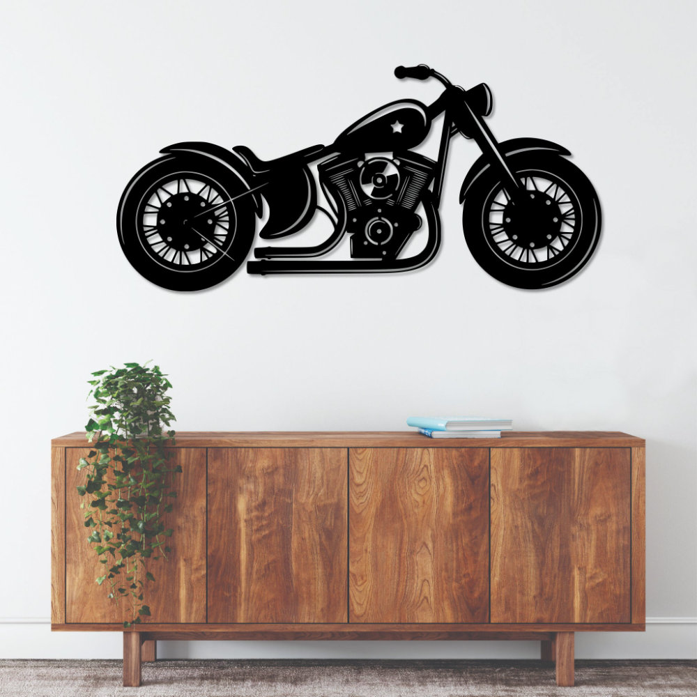 17 Stories MOTORCYCLE METAL WALL ART Wayfair