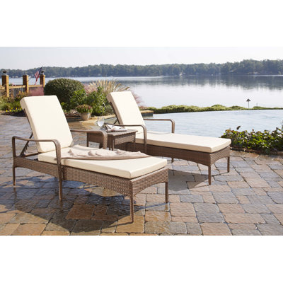 Key Biscayne Sun Lounger Set With Cushions And Table Panama Jack