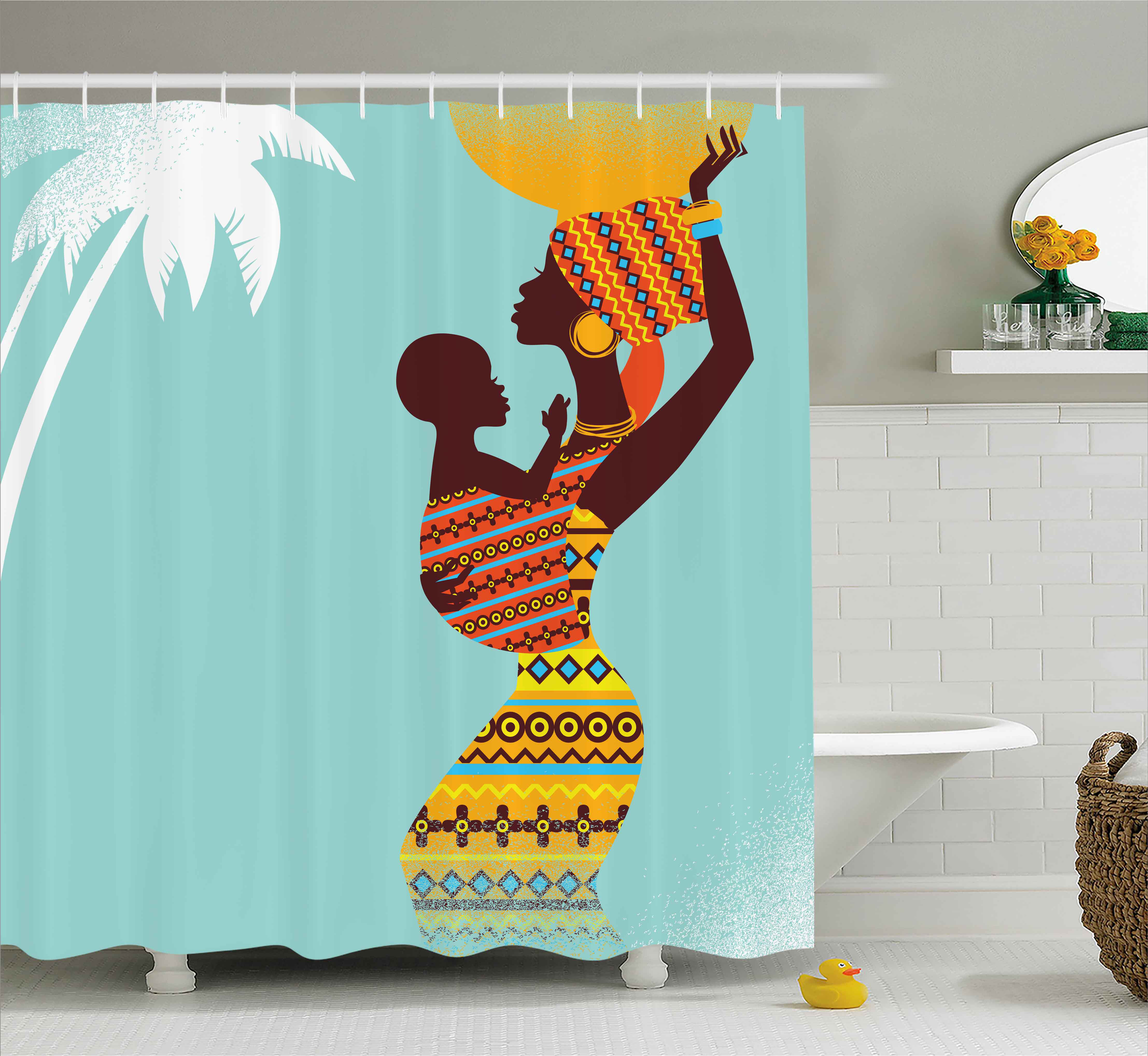 Ebern Designs Houston African Ethnic Mother Print Single Shower