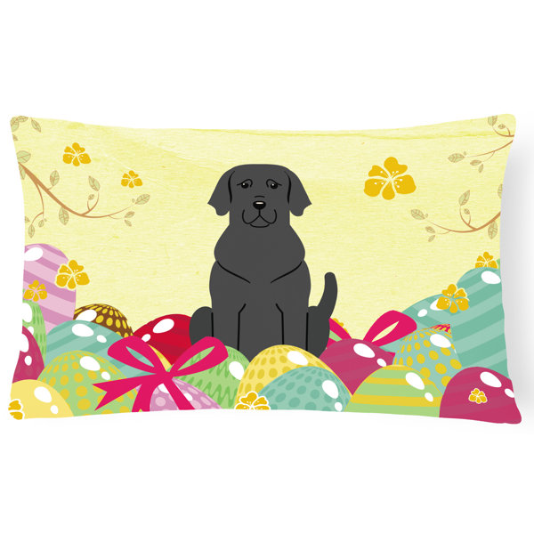 The Holiday Aisle Easter Eggs Labrador Lumbar Pillow Wayfair