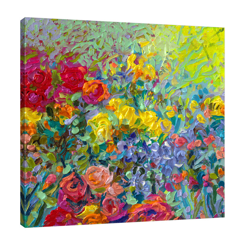 Latitude Run Clay Flowers Acrylic Painting Print On Wrapped Canvas Reviews Wayfair