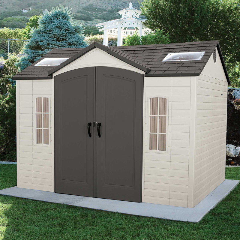Lifetime 10 Ft W X 8 Ft D Apex Plastic Shed Reviews Wayfair Co Uk
