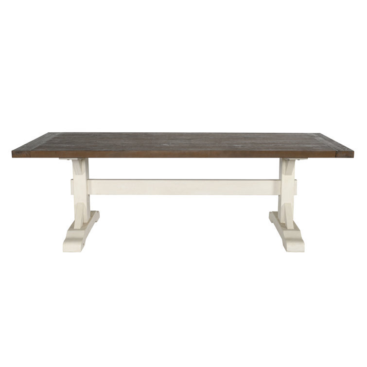 Bulah 94'' Pine Solid Wood Trestle Dining Table