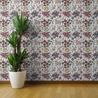 Téléchargement gratuit Images Red Barrel Studio Vintage Flower Peel And Stick Removable le plus cool par