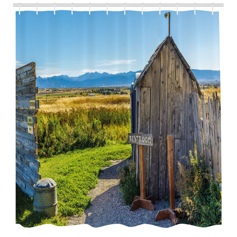 East Urban Home Outhouse Shower Curtain Set Hooks Wayfair