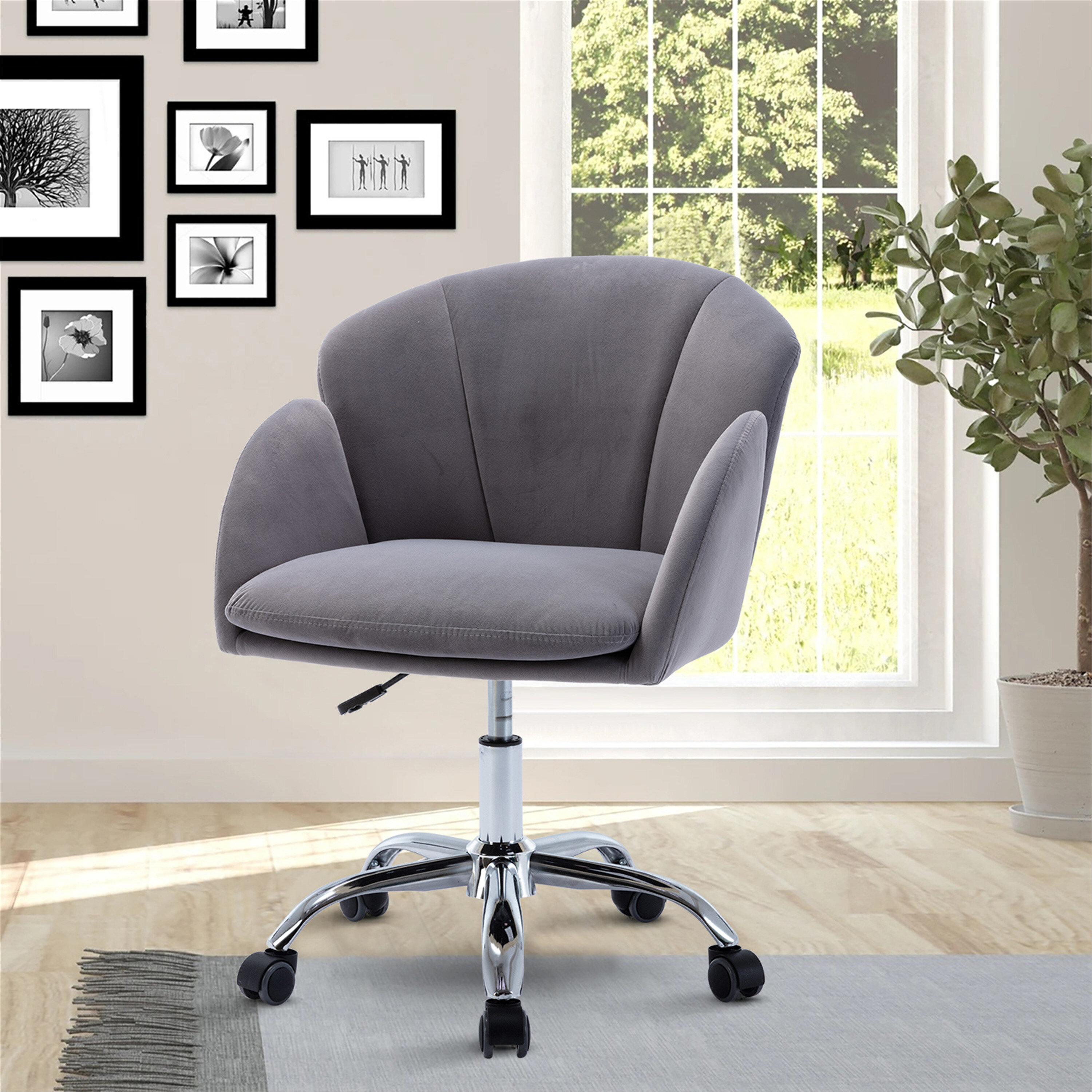 Serta Valetta Dovetail Gray Home Office Chair