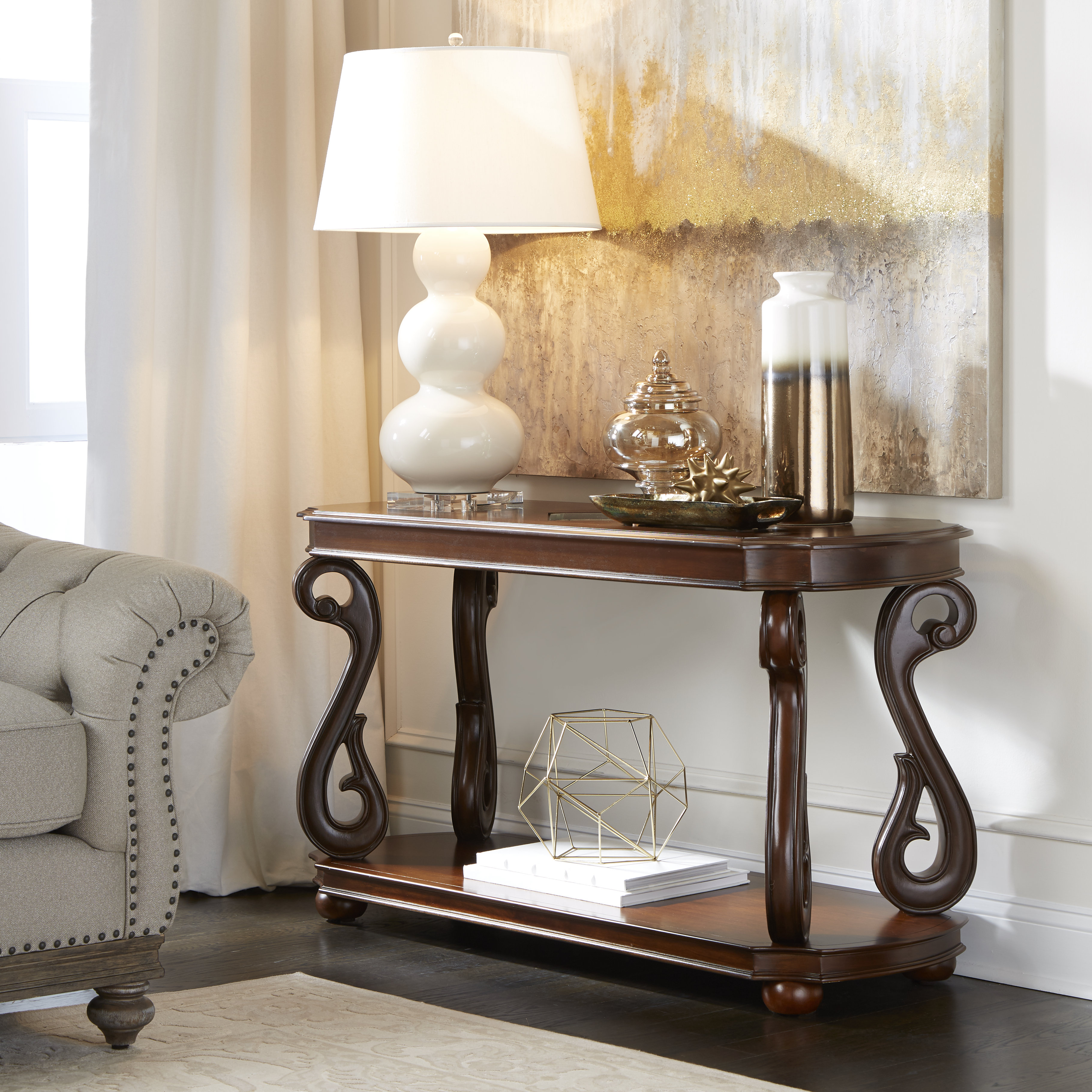 Fleur De Lis Living Gullickson Rectangular Console Table Reviews Wayfair