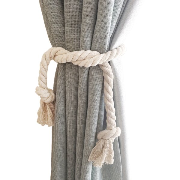Pair Cotton Rope Curtain Tiebacks Tie Backs 11 Colours NEW 