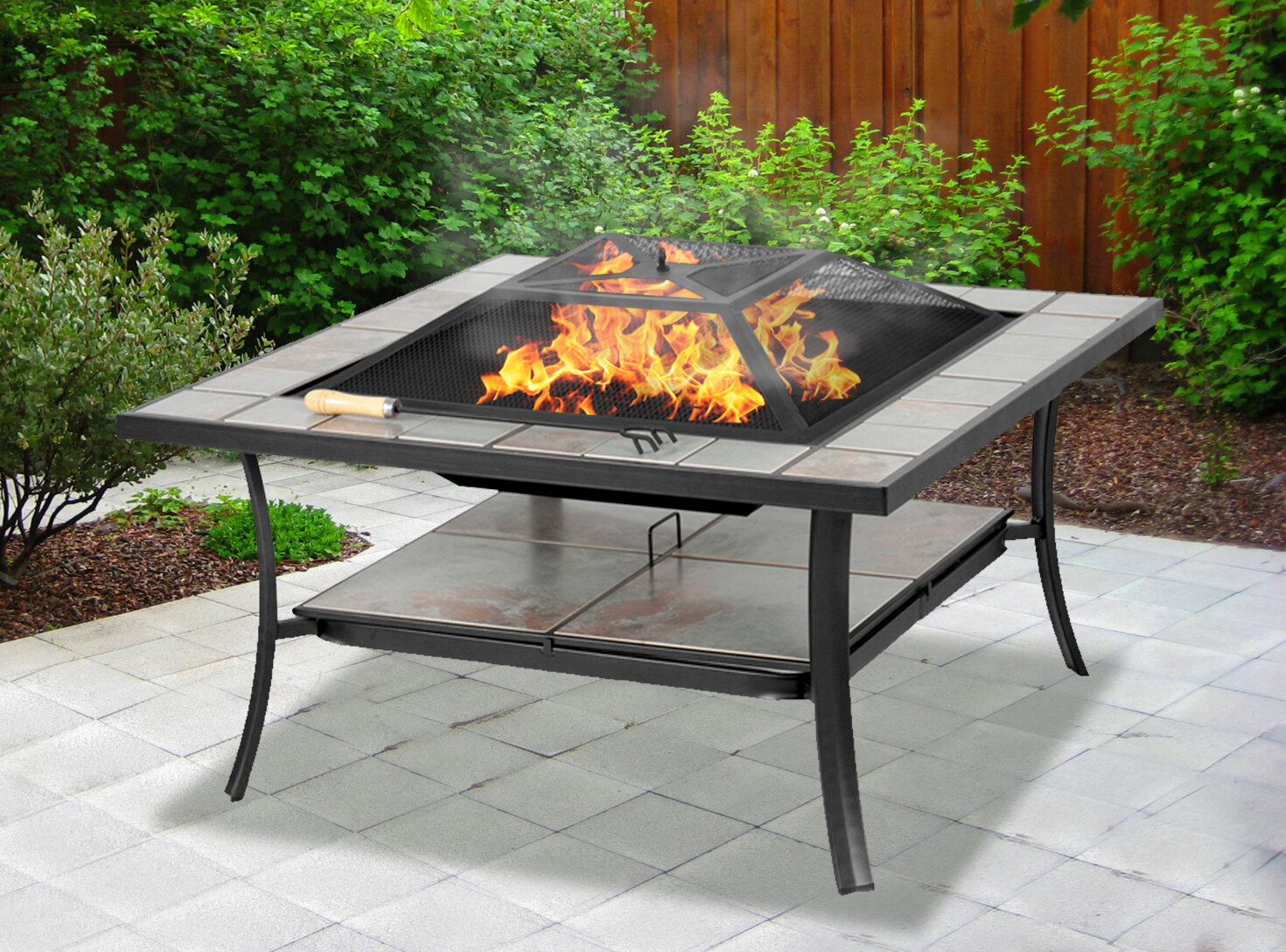Dakota Fields Mcchesney Steel Charcoal Wood Burning Fire Pit Table Reviews Wayfair Co Uk