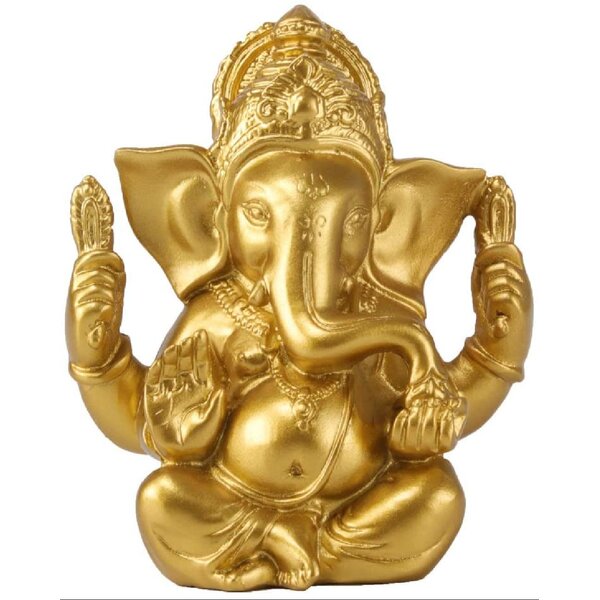 Vintage India Lord Ganesha Statue Baby Gift Home Decor Hindu God Obstacle Remover 5 Inches 