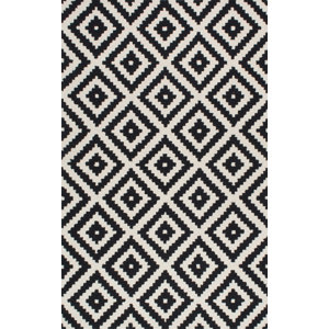 Obadiah Hand-Tufted Wool Black Area Rug