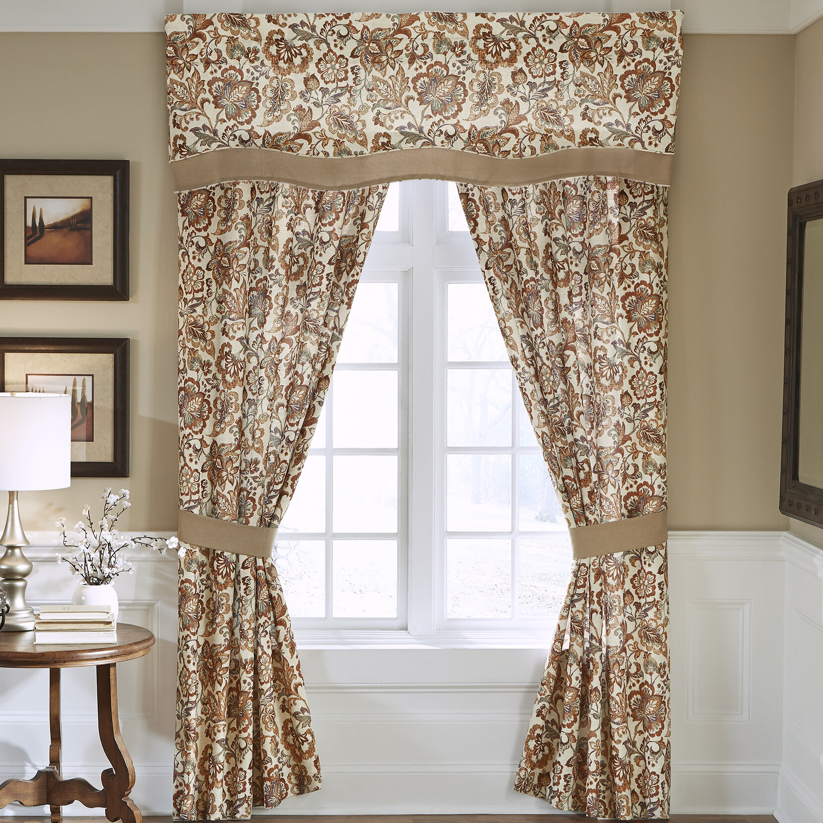 Croscill Delilah Floral Max Blackout Rod Pocket Curtain Panels Wayfair