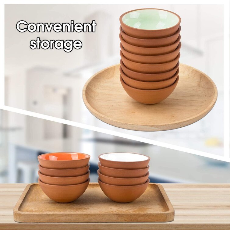Terracotta Hand Dipped Tapas/Side Bowls Vibrant Colours Matching Items Available