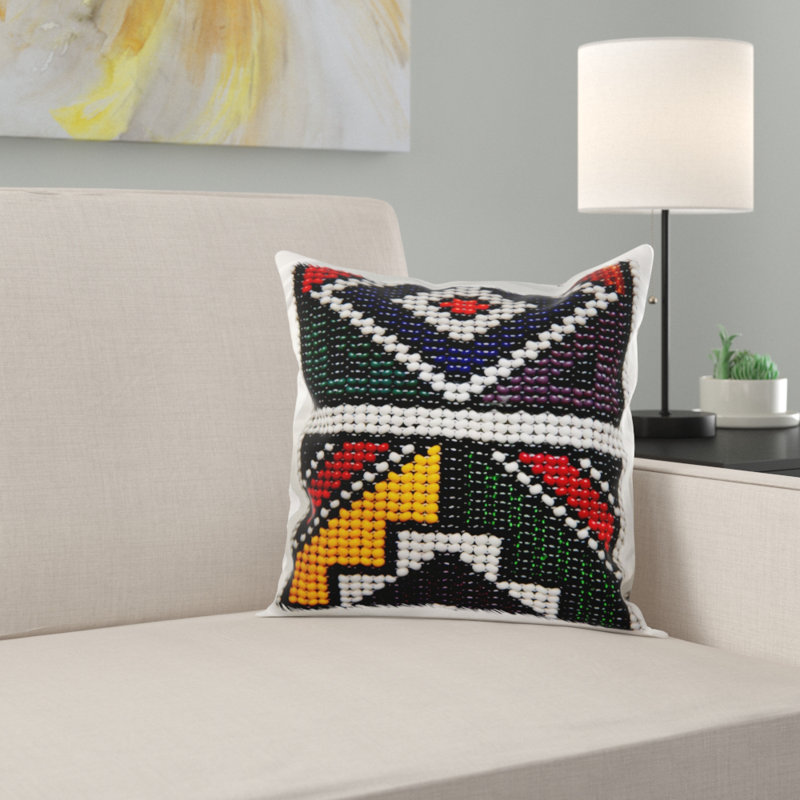 East Urban Home Printed Bead Art Craft South Africa Pillow Cover
