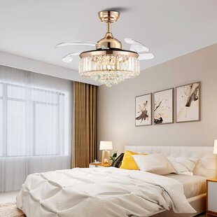 Ceiling Fan LED Lighting Light Modern Adjustable Wind Speed Home Light Bed Room 