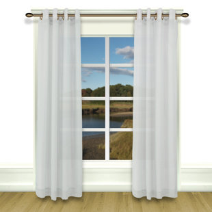 White And Taupe Curtains Wayfair Quickview