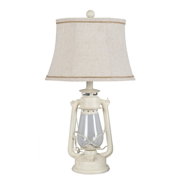 distressed cream table lamps set of 2