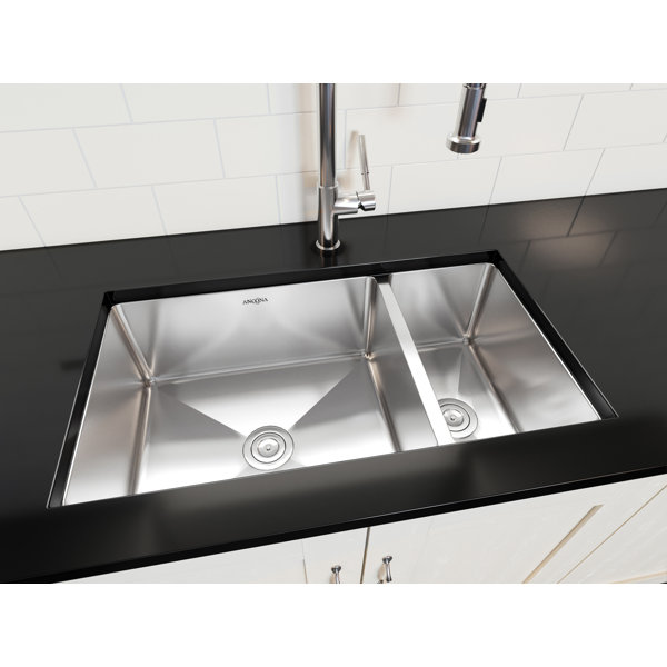 30 inch double bowl kitchen sink