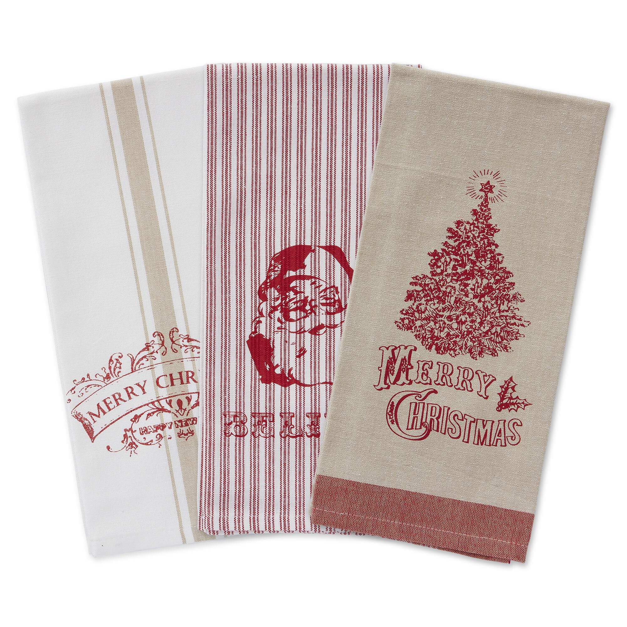 TEA TOWEL~Christmas~SANTA HAVE A COOKIE FORGET THE LIST!~26"~Hand/Kitchen/Dish