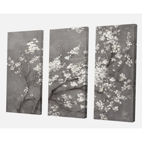 East Urban Home White Cherry Blossoms I Painting Multi Piece