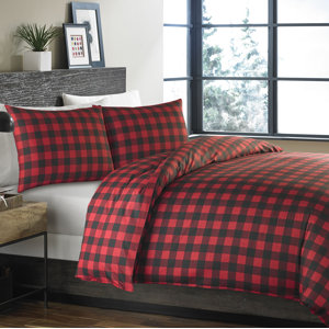 Mountain Plaid 2 Piece Reversible Duvet Cover Set
