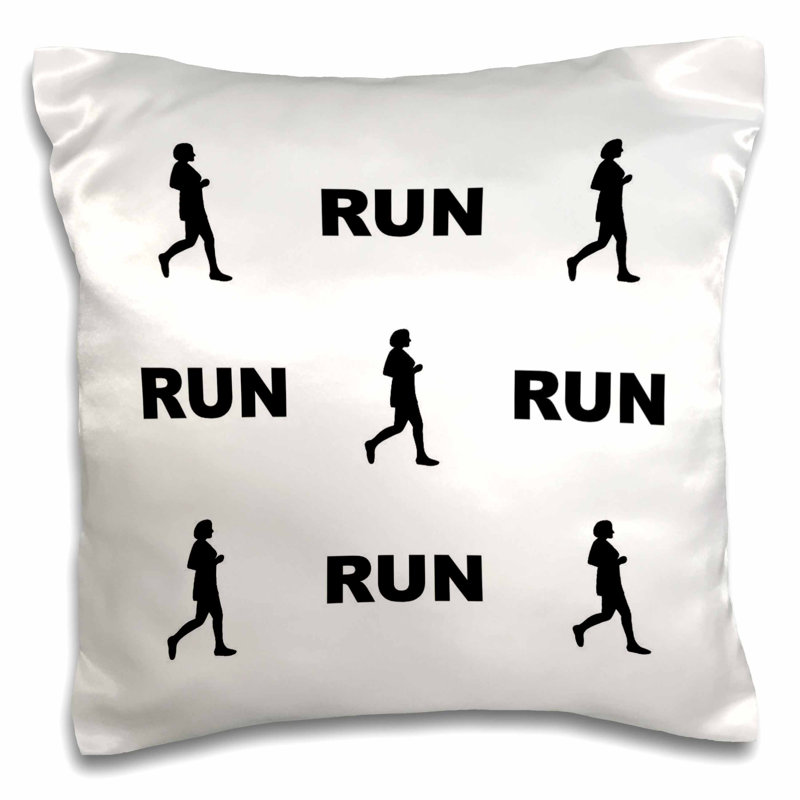 East Urban Home Silhouette Painting Of A Woman Runner Running And