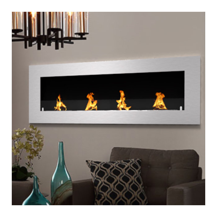 Orren Ellis Aron Wall Mounted Bio Ethanol Fireplace Wayfair Ca