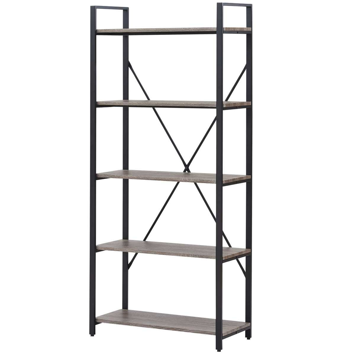 Gracie Oaks Aultman 65.75'' H x 29.52'' W Metal Etagere Bookcase ...