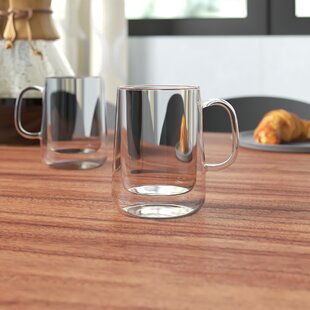 Hanging 6-Piece Mug Set Metal Stand Ceramic Coffee Tea Brew Glazed Cafe Cup Set 