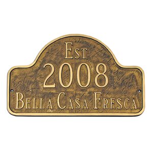 Historical 3-Line Address Plaque