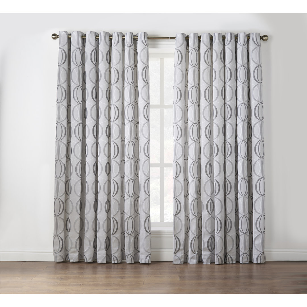 Ebern Designs Vorhang-Set Diljana mit Ösen, blickdicht