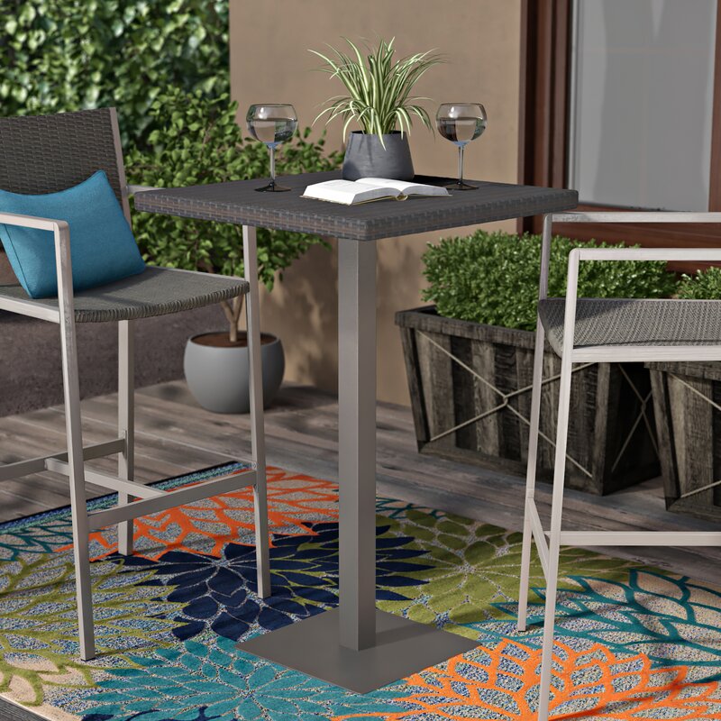 Ivy Bronx Erastus Wicker/Rattan Bar Table - BestFurnitureSet