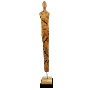 Tall Floor Sculptures Wayfair Perham Tall Las Rough Wood Statue