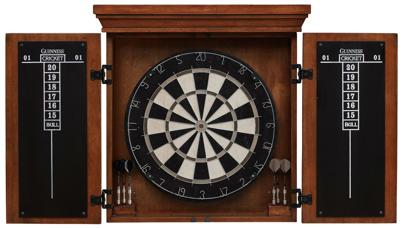 White Dart Board Cabinet Wayfair Guinness Dartboard Cabinet Set - White Dart Board Cabinet Wayfair