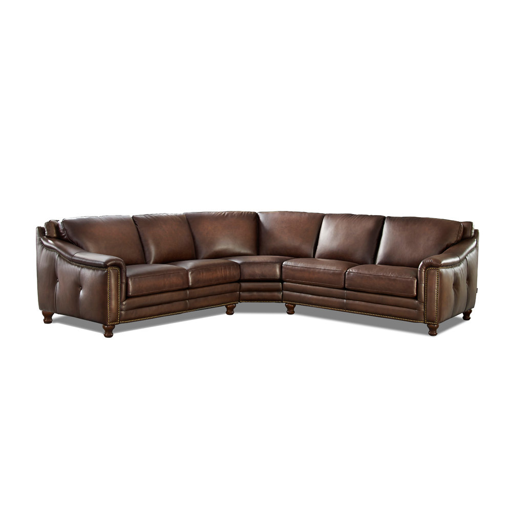 HYDELINE Belfast Leather Sectional Wayfair