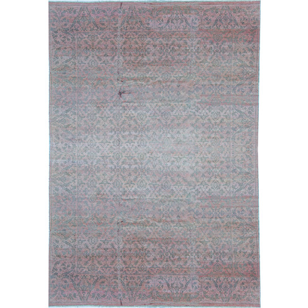 Bokara Rug Co Inc One Of A Kind Neo Villa Hand Knotted Red Green 9 6 X 13 7 Area Rug Perigold