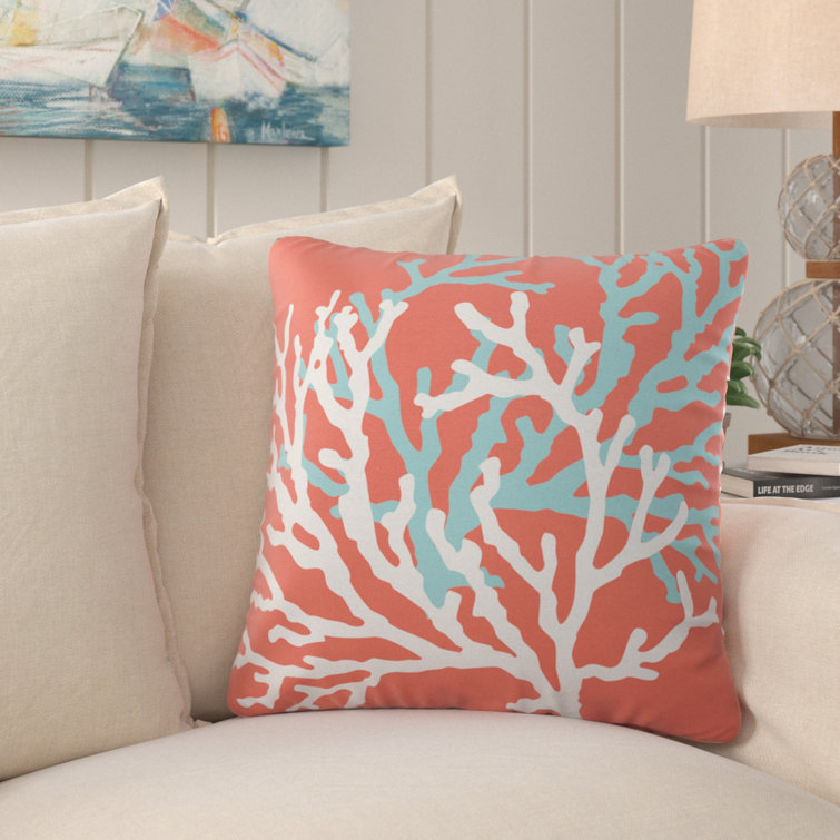coral throw pillows wayfair