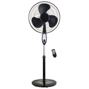 Outdoor Standing Fans Wayfair 18 Oscillating Stand Fan With Remote