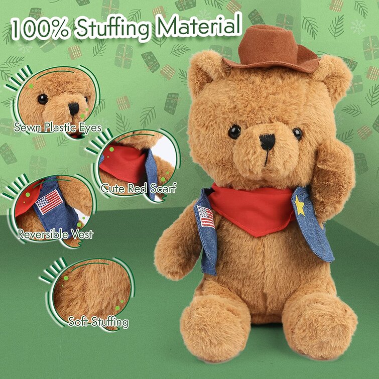 New 12'' Scarf Teddy Bear Plush Doll 30cm Stuffed Animal Soft Toy Birthday Gift 