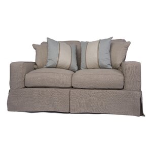 Glenhill Box Cushion Loveseat Slipcover Set