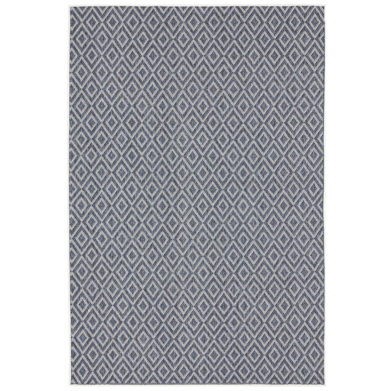 Brayden Studio Avenelle Tripoli Lydia Geometric Navy Blue Indoor Outdoor Area Rug Reviews Wayfair