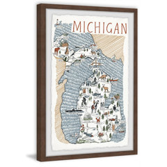 Brown City Map Wall Art You Ll Love In 2021 Wayfair