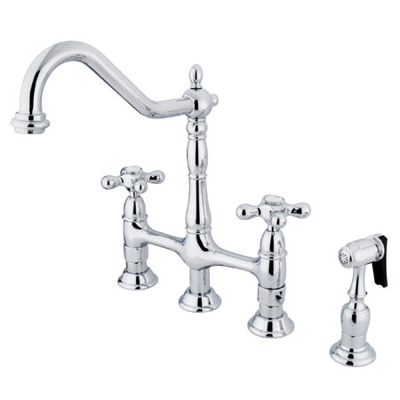 Heritage Standard Bridge Faucet With Side Spray Reviews Joss
