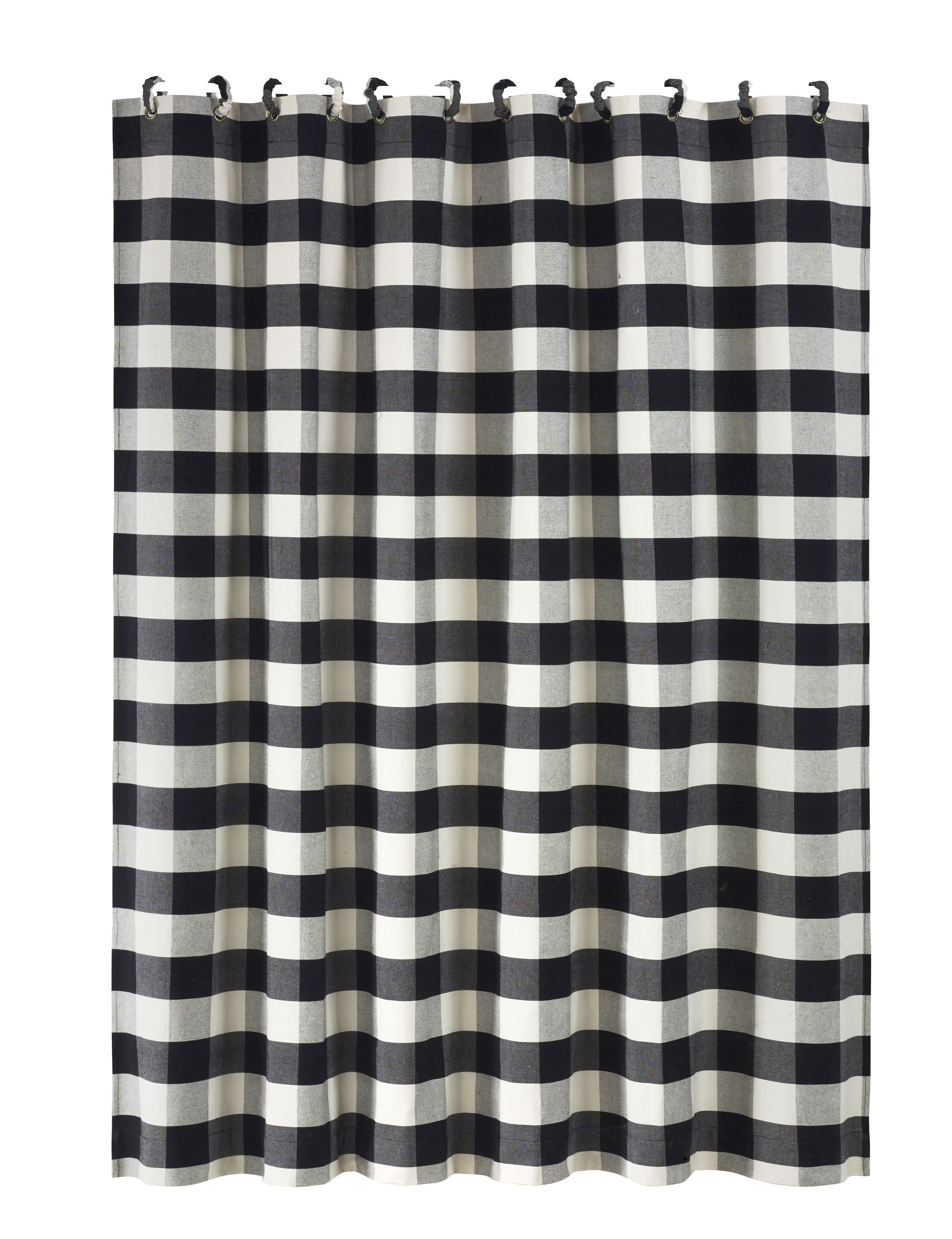 checkered shower curtain